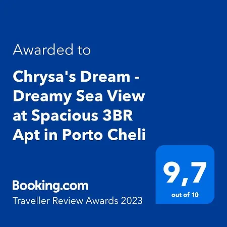 شقة Chrysa's Dream - Dreamy Sea View At Spacious 3br In بورتو خيلي